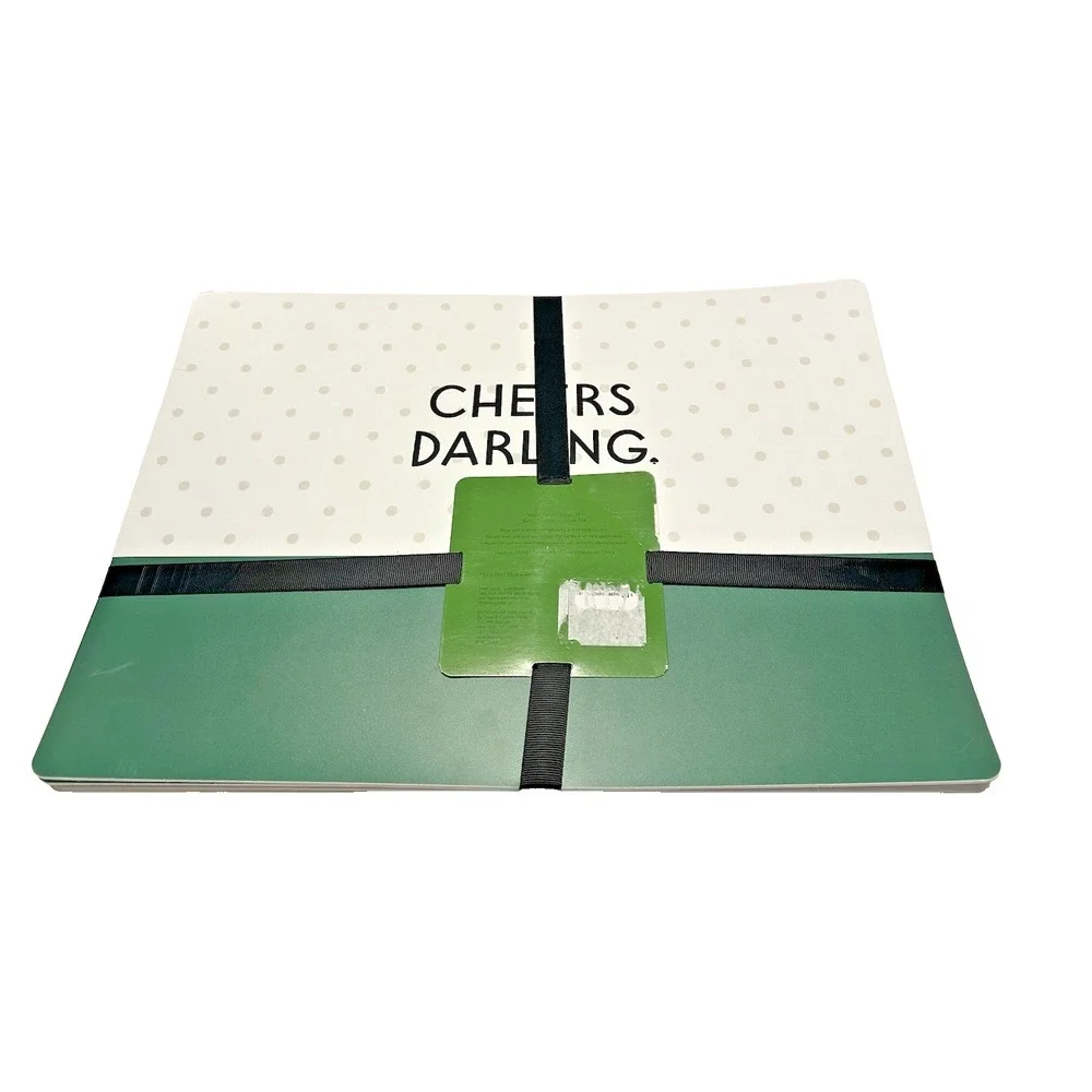 NWT 4 Designer Kate Spade CHEERS DARLING Polka Dots Green Festive Placemats‎